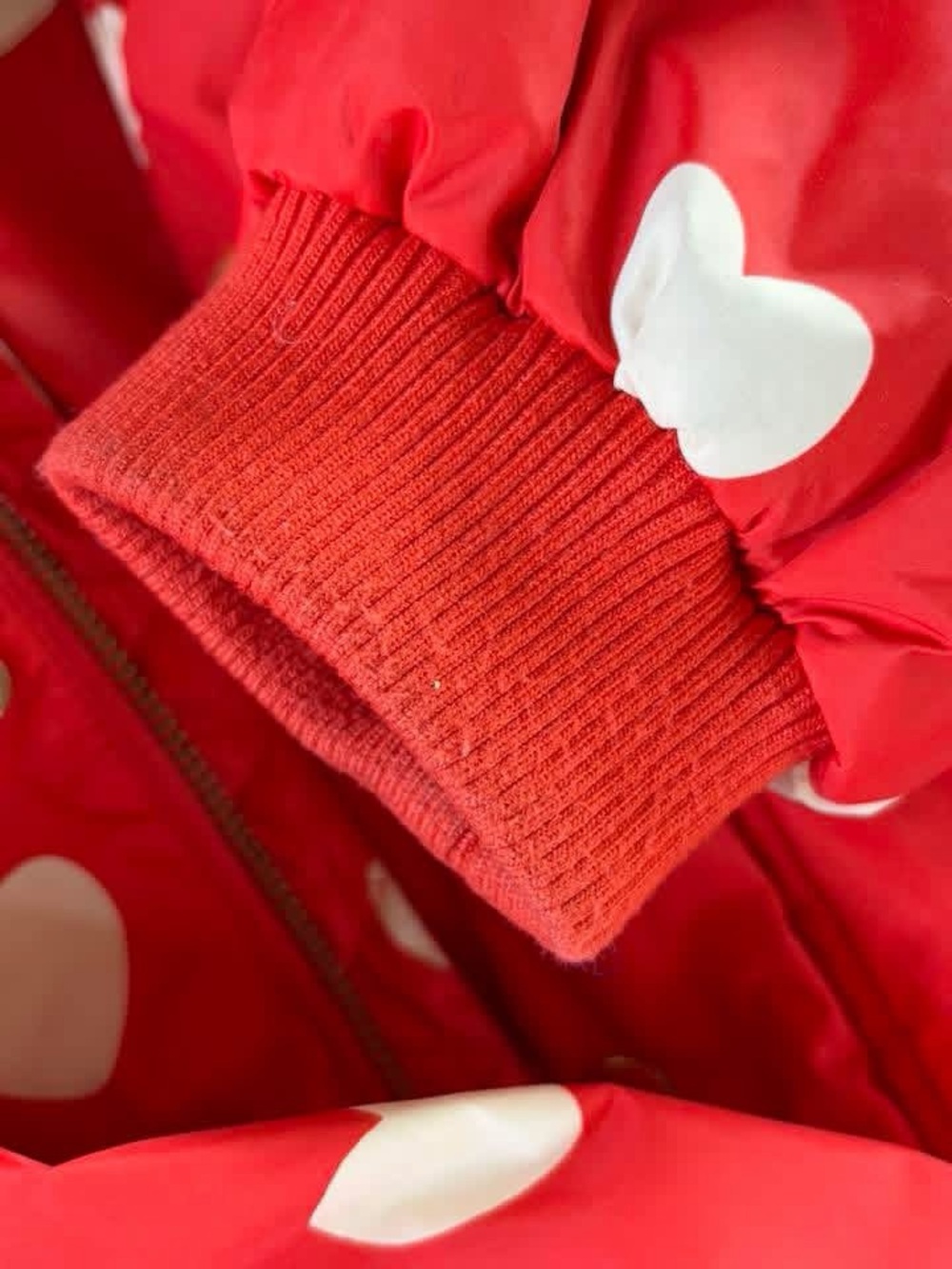 Mini Rodini Heart-Print Puffer Jacket - Picture 3 of 5